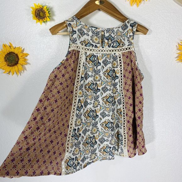 Entro Boho Hippy Embroidered Sleeveless Blouse Size Small Women’s - Picture 5 of 7